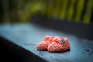 pair of baby shoes due to miscarriage