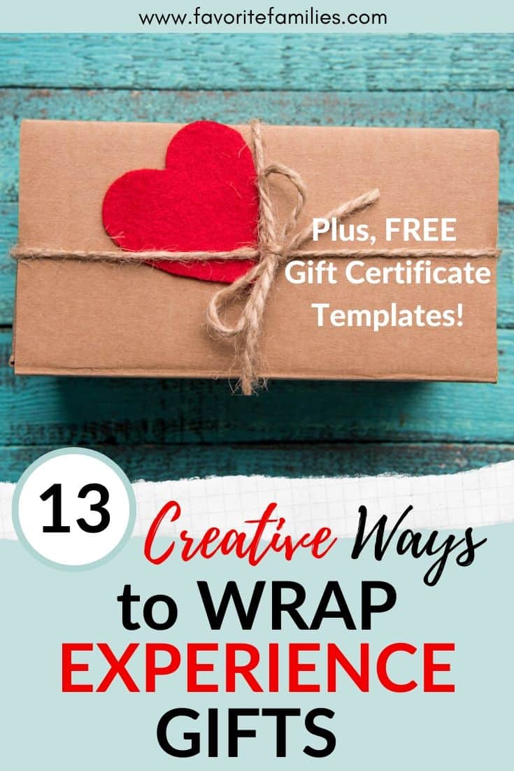 wrapped gift with text overlay 13 creative ways to wrap an experience gift