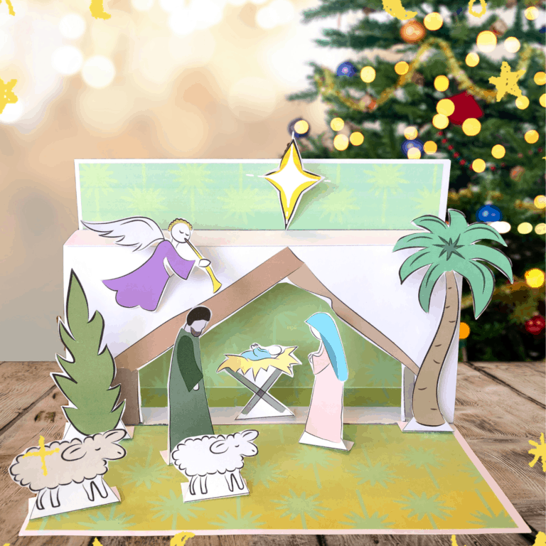 Free Printable 3D Nativity Scene Favorite Families