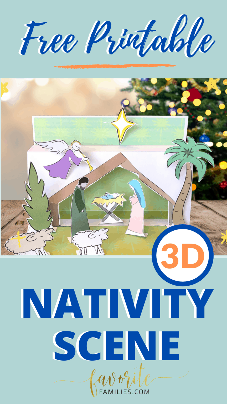 Free Printable 3D Nativity Scene Favorite Families